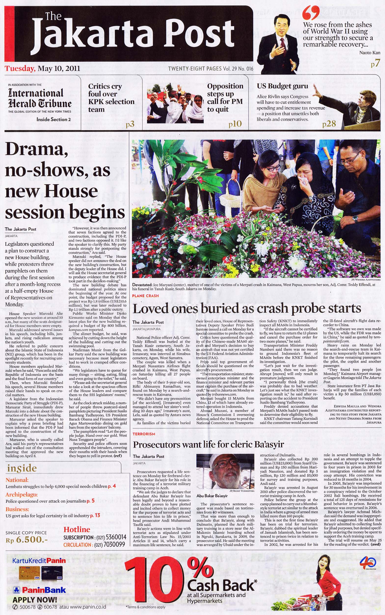 Today’s Headlines – 10 Mei 2011 | pressclips.info